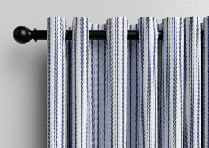 Lace Stripes, Sapphire - Made to Measure Curtains - Image 12